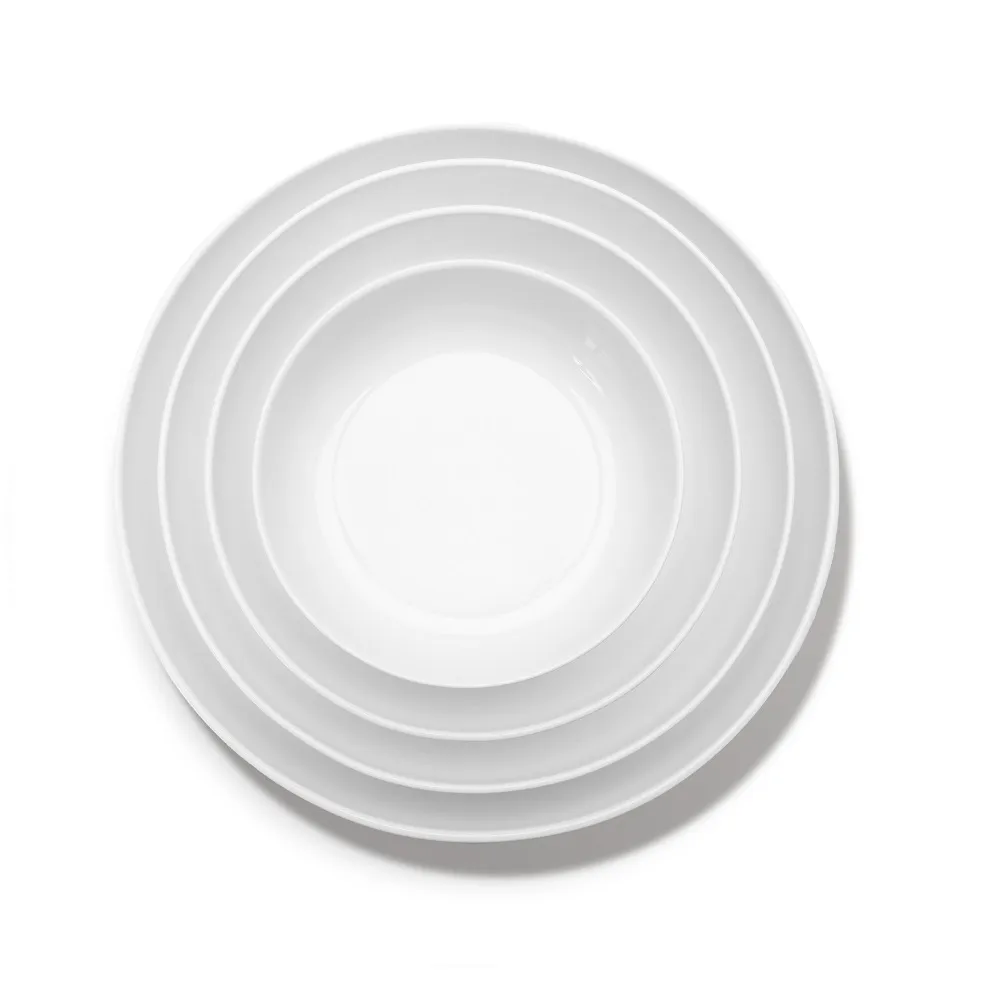 Deep Plate M Collection White Enamelled Base Serax L 20 D 20 H 4.5 CM